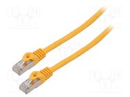 Patch cord; F/UTP; 6; stranded; CCA; PVC; yellow; 15m; 26AWG; Cores: 8 LANBERG
