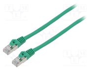 Patch cord; F/UTP; 6; stranded; CCA; PVC; green; 0.25m; 26AWG; 10pcs. LANBERG