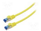 Patch cord; S/FTP; 6a; stranded; CCA; LSZH; yellow; 0.5m; 26AWG LANBERG