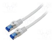 Patch cord; S/FTP; 6a; stranded; CCA; LSZH; grey; 1m; 26AWG; Cores: 8 LANBERG
