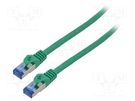 Patch cord; S/FTP; 6a; stranded; CCA; LSZH; green; 1.5m; 26AWG LANBERG