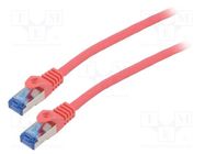Patch cord; S/FTP; 6a; stranded; CCA; LSZH; red; 2m; 26AWG; Cores: 8 LANBERG