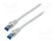 Patch cord; S/FTP; 6a; stranded; CCA; LSZH; grey; 3m; 26AWG; Cores: 8 LANBERG