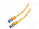 Patch cord; S/FTP; 6a; stranded; CCA; LSZH; orange; 5m; 26AWG LANBERG