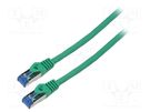 Patch cord; S/FTP; 6a; stranded; CCA; LSZH; green; 15m; 26AWG LANBERG