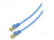 Patch cord; RJ45 plug,both sides; S/FTP; 6a; stranded; Cu; 0.5m LANBERG