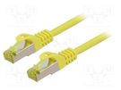 Patch cord; S/FTP; 6a; stranded; Cu; LSZH; yellow; 1.5m; 27AWG LANBERG