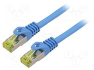 Patch cord; S/FTP; 6a; stranded; Cu; LSZH; blue; 2m; 27AWG; Cores: 8 LANBERG