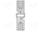 Screwed spacer sleeve; 25.4mm; Int.thread: UNC4-40; cylindrical KEYSTONE