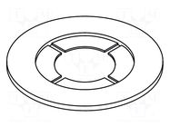 Washer; round; D=9.9mm; h=0.81mm; polyamide KEYSTONE