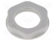 Nut; PG9; polystyrene; 22mm; light grey; Thread: PG; with flange LAPP