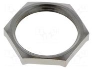 Nut; with earthing; PG21; brass; 32mm; Thread: PG; Plating: nickel LAPP