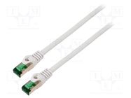 Patch cord; S/FTP; 7; stranded; Cu; LSZH; grey; 0.25m; 26AWG; Cores: 8 LANBERG