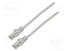 Patch cord; U/UTP; 6; stranded; Cu; LSZH; grey; 1m; 26AWG; Cores: 8 LANBERG