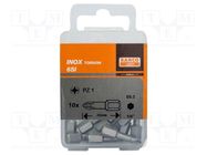 Screwdriver bit; Pozidriv®; PZ1; Overall len: 25mm; 10pcs. BAHCO