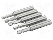 Holders for screwdriver bits; Socket: 1/4"; 5pcs. BAHCO