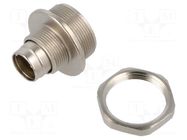 Connector: M9; socket; male; Plating: gold-plated; 125V; 3A; IP67 BINDER
