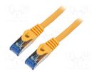 Patch cord; S/FTP; 6a; stranded; CCA; LSZH; orange; 0.25m; 26AWG LANBERG