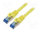 Patch cord; S/FTP; 6a; stranded; CCA; LSZH; yellow; 0.25m; 26AWG LANBERG