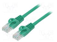 Patch cord; U/UTP; 5e; stranded; CCA; PVC; green; 0.5m; 26AWG; 1pcs. LANBERG