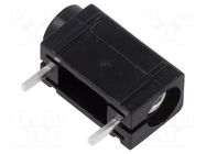 Connector: 4mm banana; socket; 24A; 24mm; black; silver plated MUELLER ELECTRIC