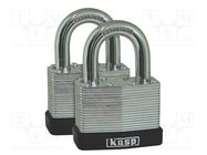 Padlock; shackle; Protection: medium (level 7); A: 50mm; C: 29mm KASP