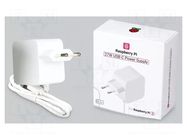 Accessories: power supply; white; 1.2m; 100÷240VAC; 5A; Out: USB C RASPBERRY PI
