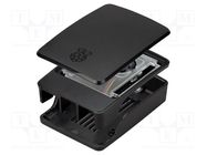 Accessories: case; SC1111,SC1112; Raspberry Pi 5; Colour: black RASPBERRY PI