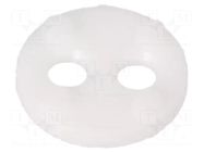Spacer sleeve; LED; Øout: 6.4mm; ØLED: 3mm,5mm; L: 1.5mm; white BIVAR