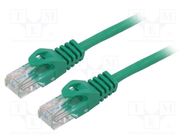Patch cord; U/UTP; 6; stranded; CCA; PVC; green; 20m; 26AWG; Cores: 8 LANBERG