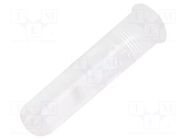 Fiber for LED; Ø3.6mm; L: 12.7mm; round; Front: convex; flexible BIVAR