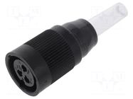 Connector: circular; 690; 250V; 10A; PIN: 3; plug; female; soldering BINDER