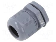 Cable gland; M32; 1.5; IP68; polyamide; grey; Entrelec TE Connectivity