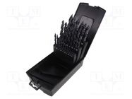 Drill set; for metal; high speed steel cobalt HSS-E; 25pcs. DKM