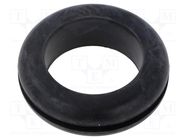 Grommet; Ømount.hole: 40mm; Øhole: 31mm; black; -40÷125°C; EPDM ESSENTRA