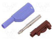 Plug; 4mm banana; 32A; 1kV; violet; insulated; Max.wire diam: 4mm SCHÜTZINGER