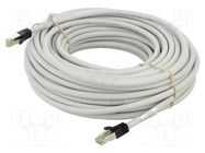 Patch cord; S/FTP; Cat 8.1; stranded; Cu; LSZH; grey; 25m; 24AWG Goobay