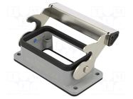 Enclosure for connectors: HDC; size 3; with latch; straight WEIDMÜLLER