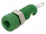 Connector: 2mm banana; socket; 6A; Overall len: 21mm; green; MBI 1 HIRSCHMANN T&M