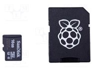 Accessories: Raspbian operating system; 16GBFLASH RASPBERRY PI