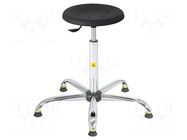 Stool; ESD; Seat dim: Ø350mm; 560÷810mm; Rsurf: 0.1÷1MΩ RT WORK