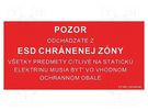 Information board; ESD; 150x300mm; red; Language: SK STATICTEC