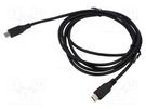 Cable; USB C plug x2; 2m; Core: Cu; PVC; Interface: 480Mbps ART