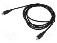 Cable; USB C plug x2; 2m; Interface: 480Mbps; Core: Cu; PVC ART