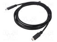 Cable; USB C plug x2; 2m; Interface: 480Mbps; Core: Cu; PVC ART