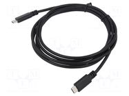 Cable; USB C plug x2; 2m; Core: Cu; PVC; Interface: 480Mbps ART