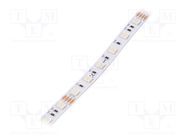 LED tape; RGB; 5050; 24V; LED/m: 60; 10mm; IP20; 120°; Pmax/m: 14.4W/m POS