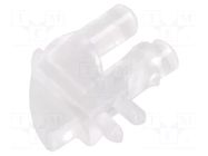 Fiber for LED; Ø3mm; L: 14mm; No.of mod: 2; Front: convex; angular BIVAR