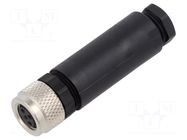 Connector: M8; female; PIN: 3; straight; for cable; plug PHOENIX CONTACT