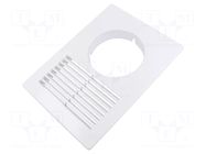 Ventilation grille; ABS; white; 250x180x29mm; Ø100mm; 20pcs. DOSPEL S.A.